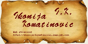 Ikonija Komatinović vizit kartica